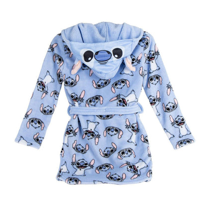 Bata infantil azul de Stitch Disney con capucha y estampado - 2