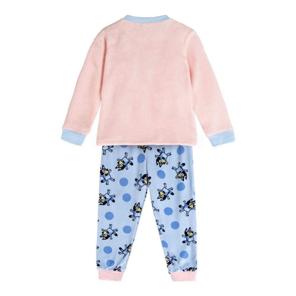 Pijama infantil Bluey rosa y azul de manga larga - 2