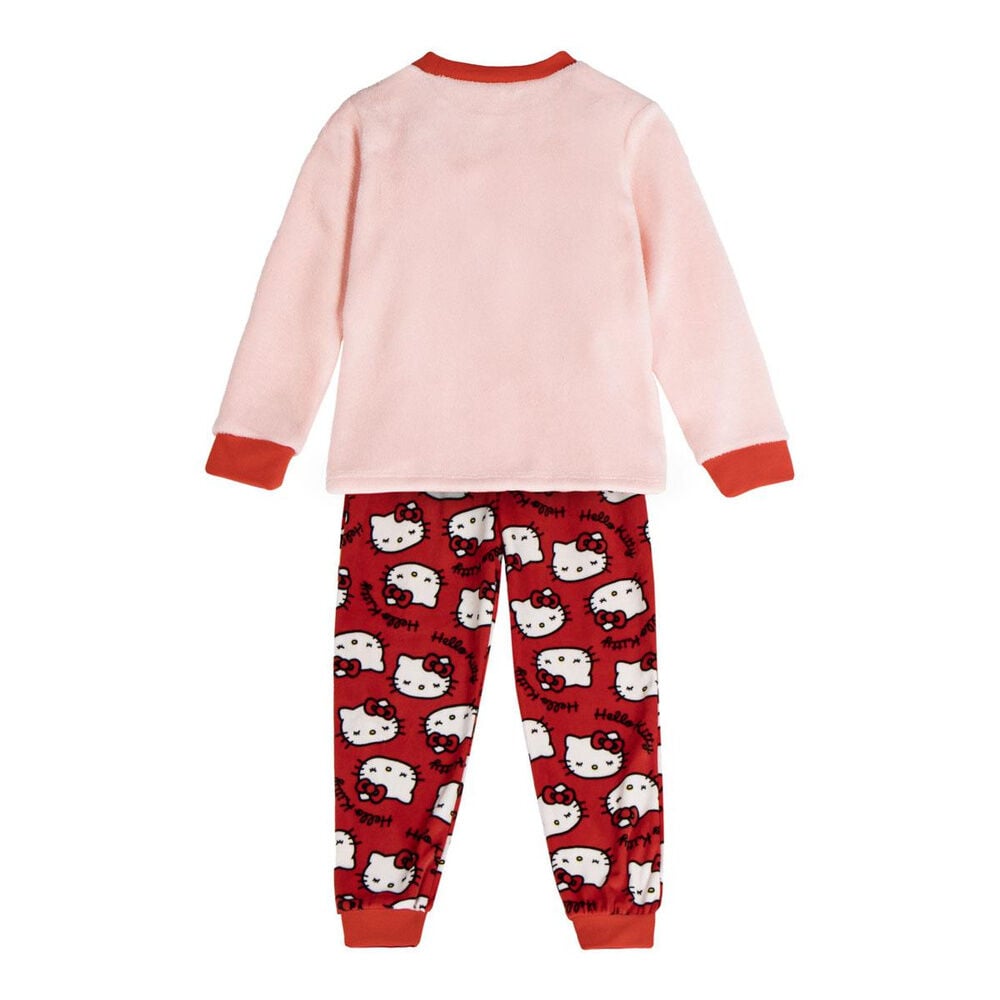 Pijama de manga larga Hello Kitty rosa y rojo - 2