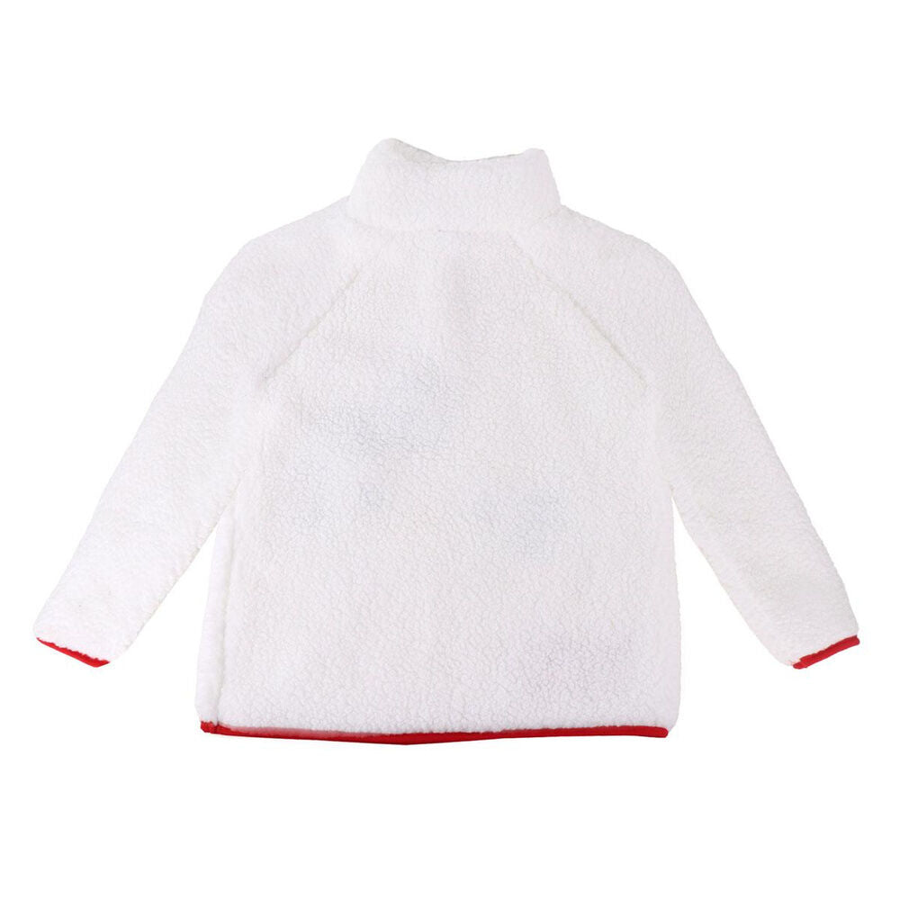 Jersey blanco de Hello Kitty con cremallera corta y detalles rojos - 2