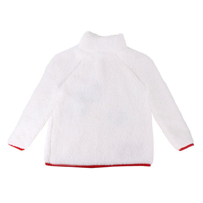 Jersey blanco de Hello Kitty con cremallera corta y detalles rojos - 2