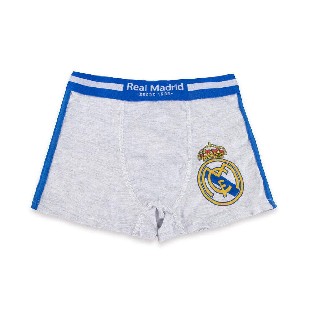 Set de 2 bóxers infantiles Real Madrid en gris y blanco - 2