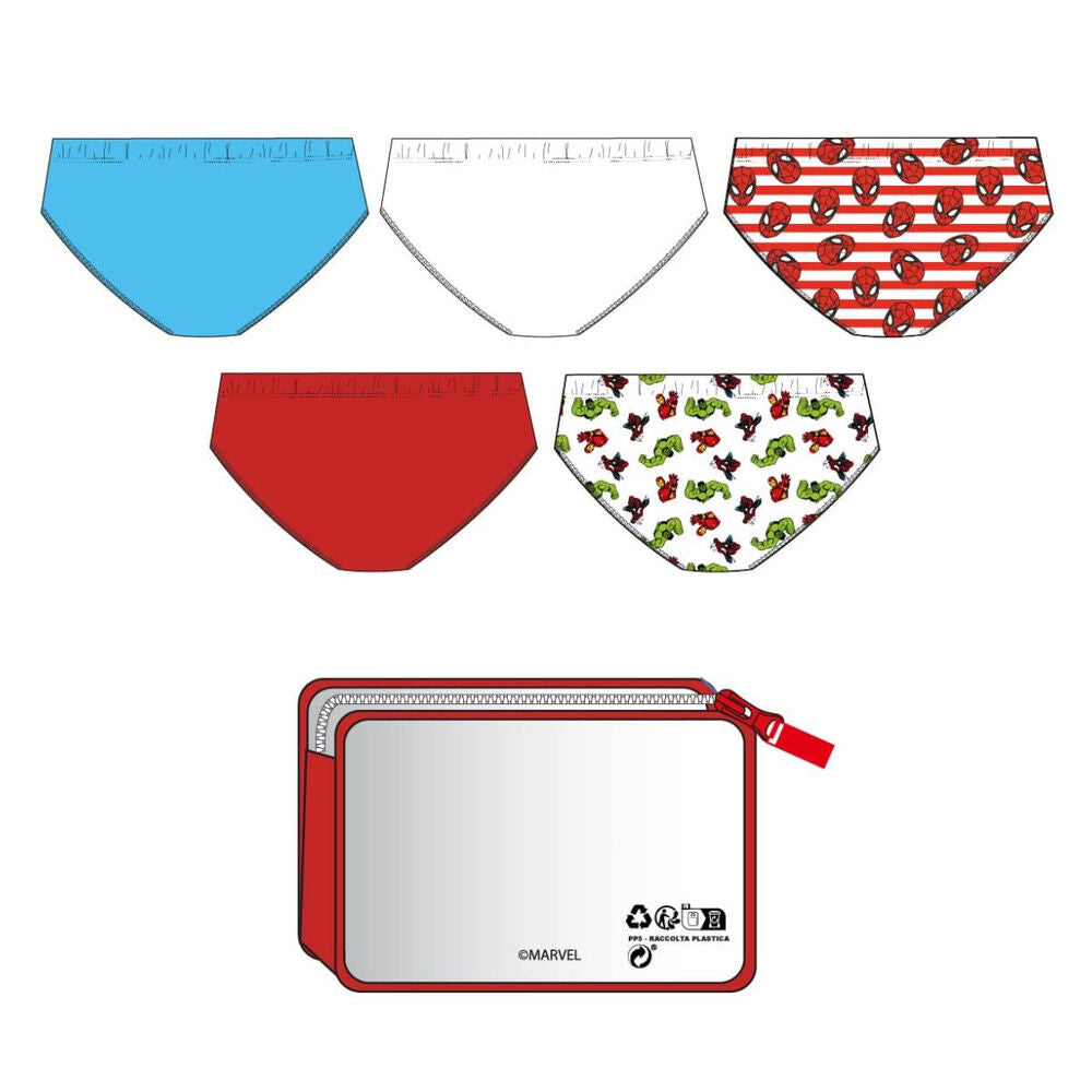 Set de 5 calzoncillos Marvel infantiles con diseños de superhéroes - 2