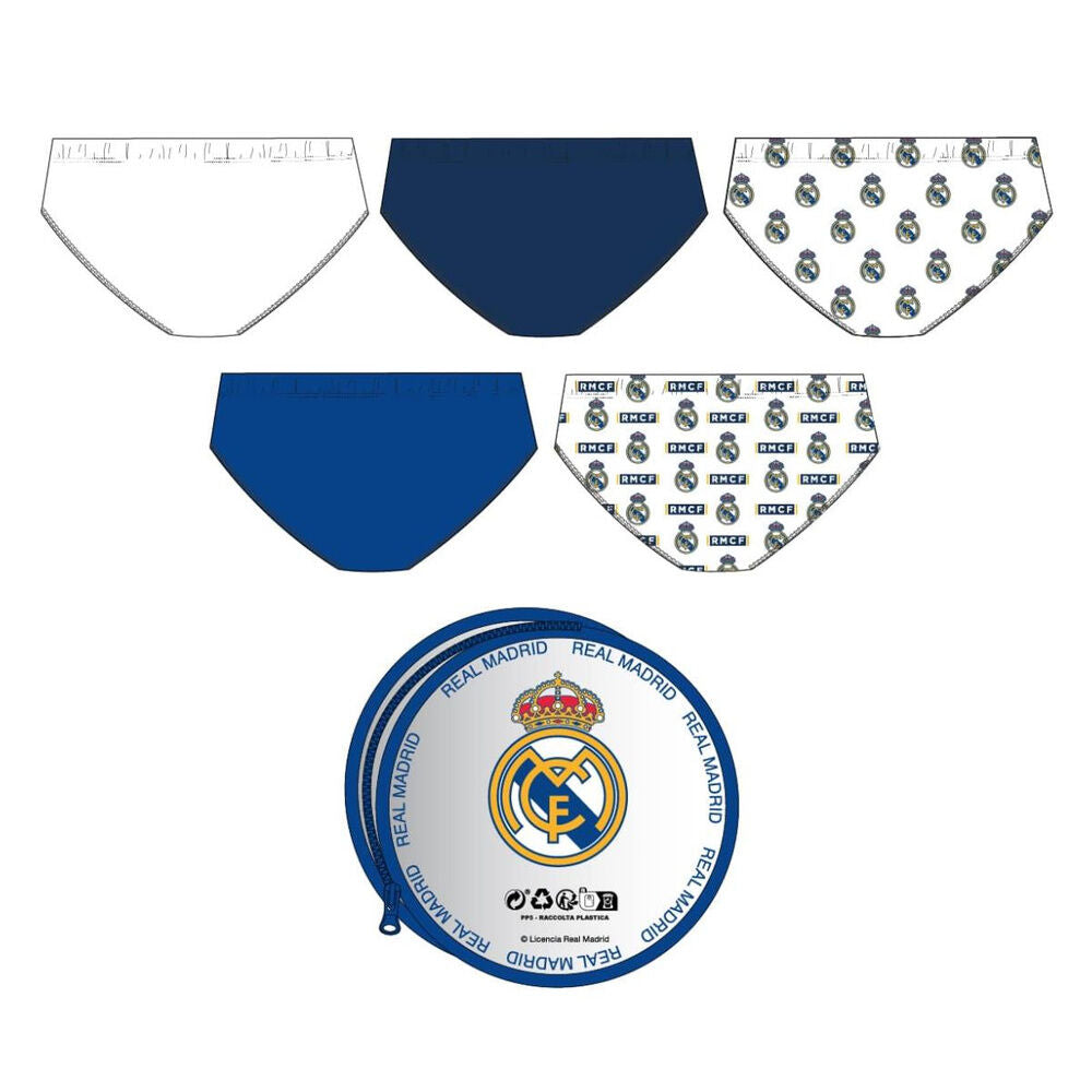 Set de cinco calzoncillos infantiles del Real Madrid - 2