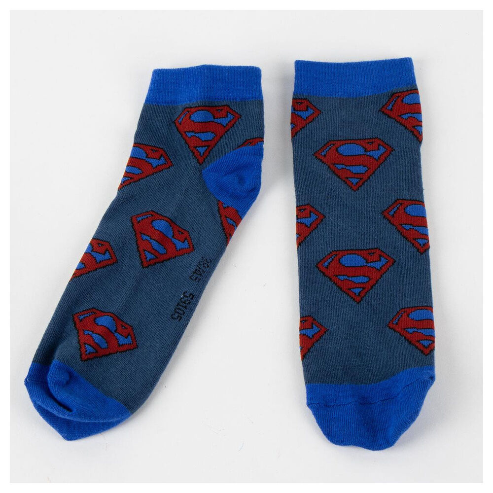 Set de dos pares de calcetines Superman DC Comics en azul y rojo - 2