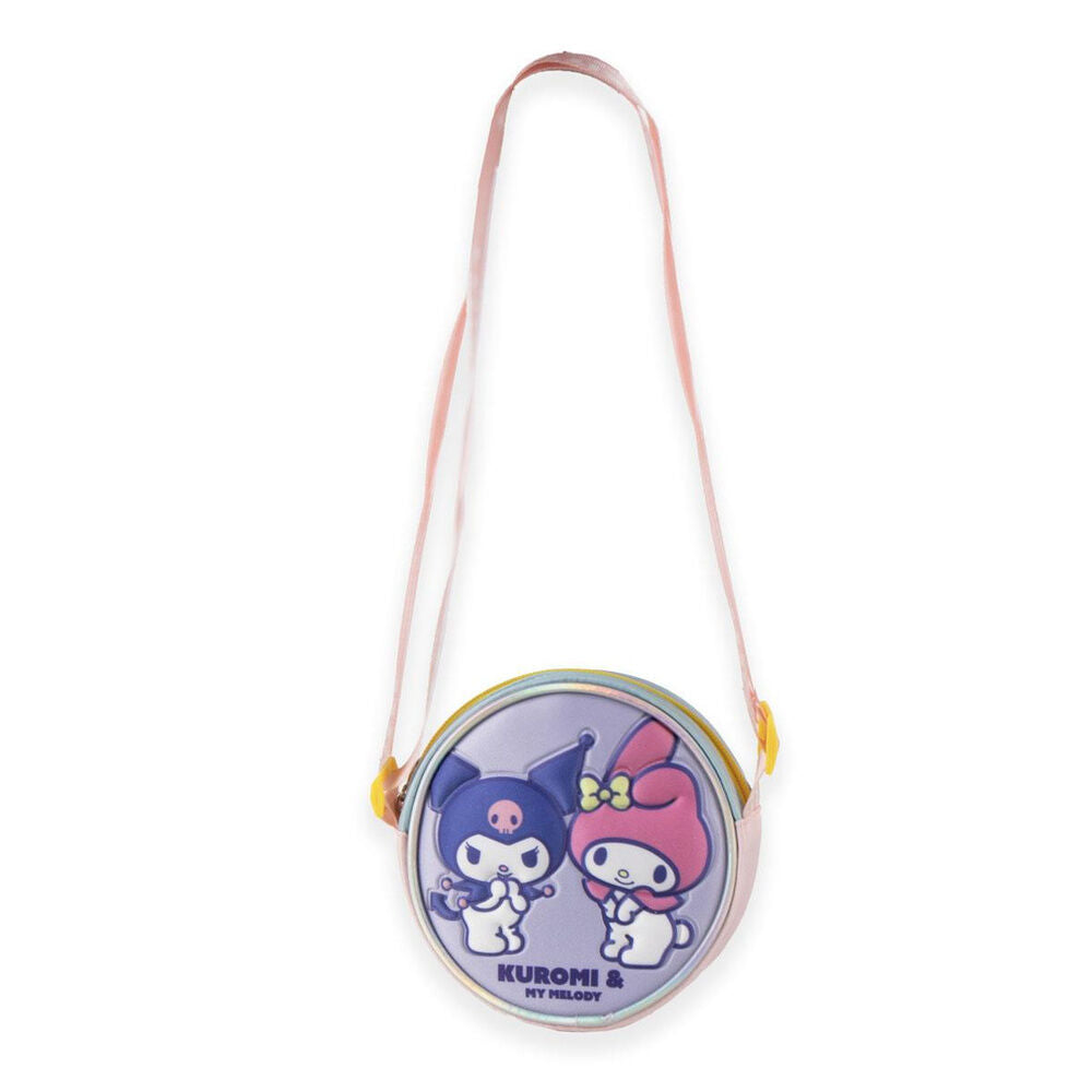 Bolso 3D de Kuromi y My Melody en tonos pastel - 3