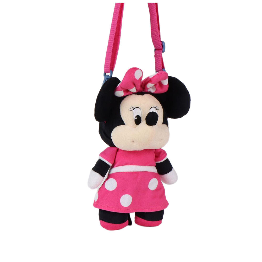 Bolso de peluche de Minnie Disney en rosa con lunares blancos - 3