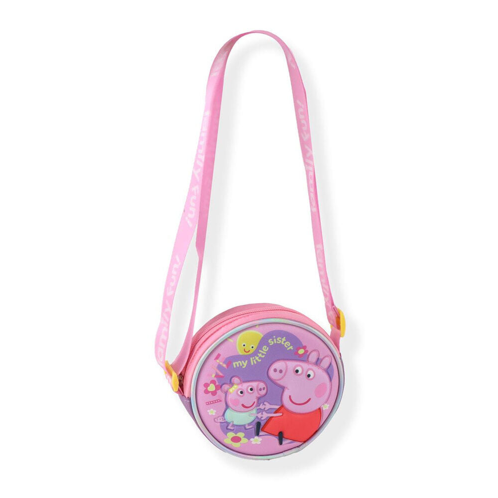 Bolso bandolera 3D rosa de Peppa Pig con correa larga - 3