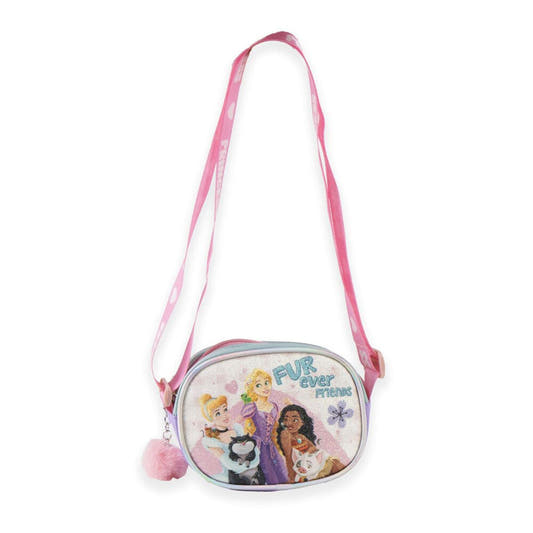 Bolso bandolera rosa de Princesas Disney con pompón - 3