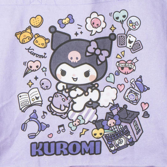 Bolsa tote lila de Kuromi con estampado frontal - 3