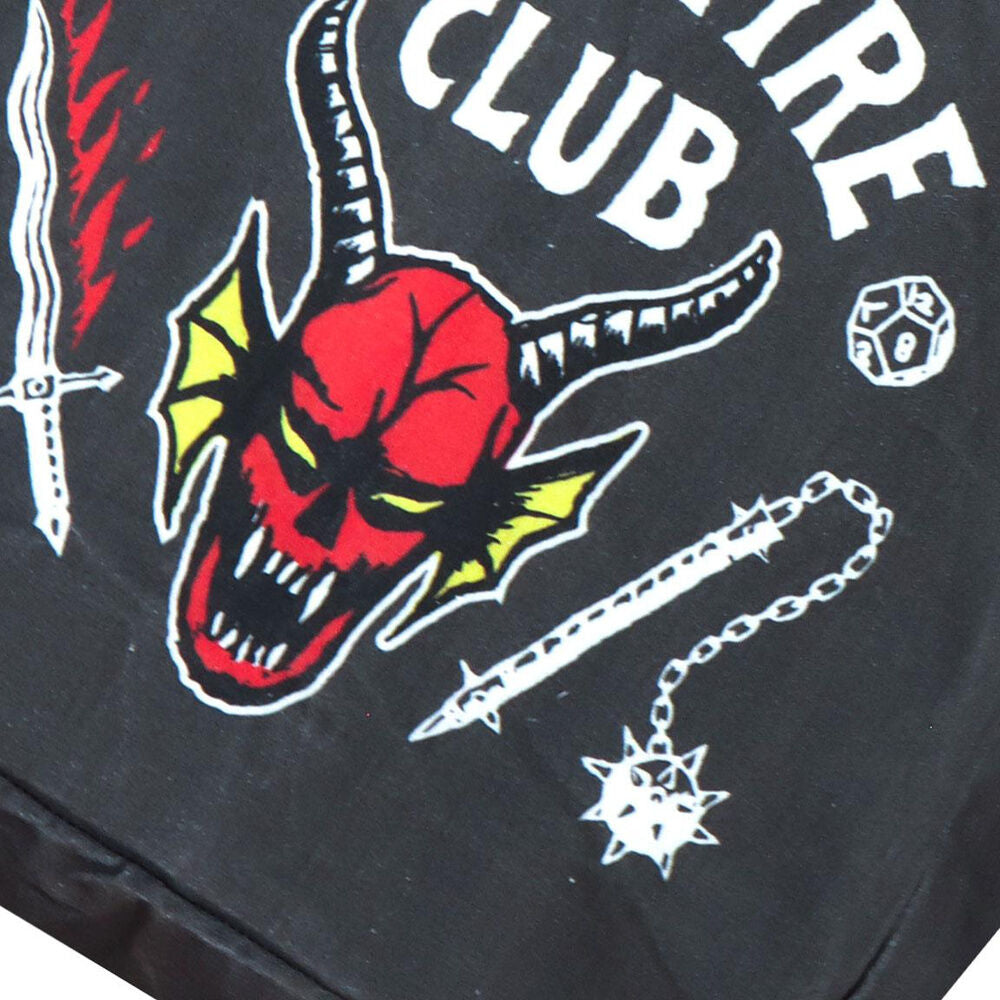 Bolsa tote negra Stranger Things Hellfire Club con ilustración de demonio - 3