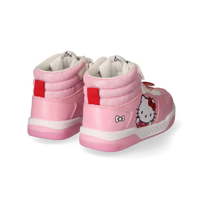 Deportivas rosas Hello Kitty con luces y lazo rojo - 3