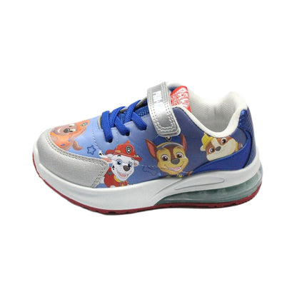 Deportiva infantil azul Paw Patrol con luces, cordones y tira adherente - 3