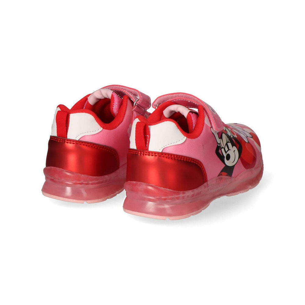 Deportiva rosa de Minnie Disney con luces y detalles de flores - 3