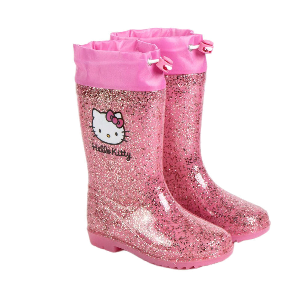 Bota de agua rosa Hello Kitty con purpurina - 3