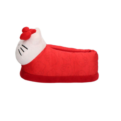 Pantufla 3D roja de Hello Kitty con lazo - 3
