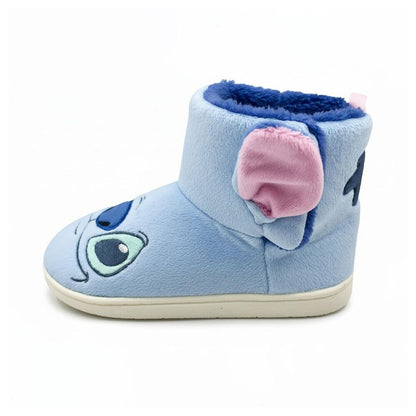 Pantuflas tipo bota azules de Stitch Disney con orejas rosas - 3