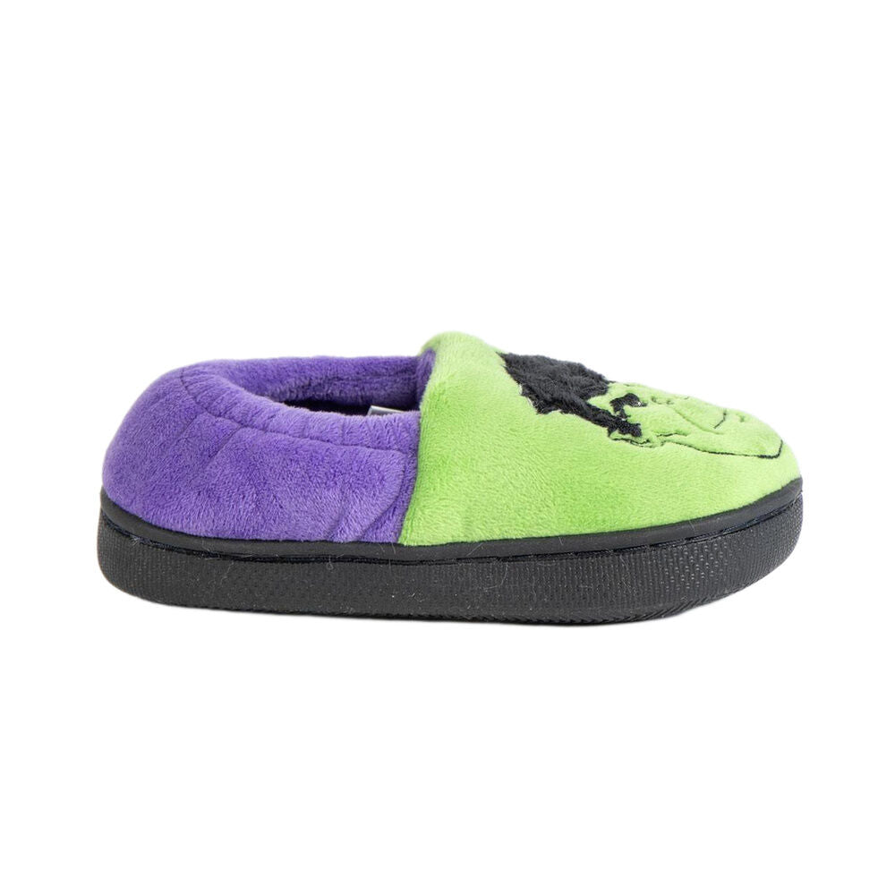 Pantuflas verdes de Hulk Marvel con detalles morados - 3