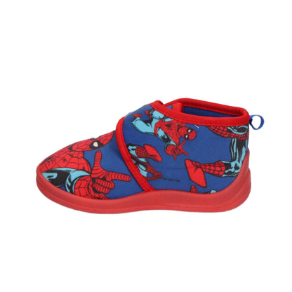 Pantuflas de caña alta Spider-Man Marvel azules con detalles rojos - 3