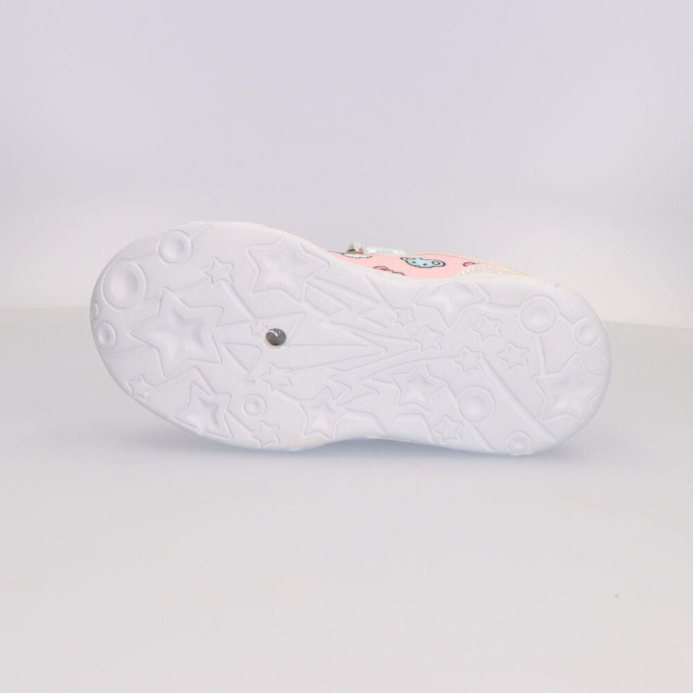 Deportiva rosa y blanca de Hello Kitty con luces y arcoíris - 3