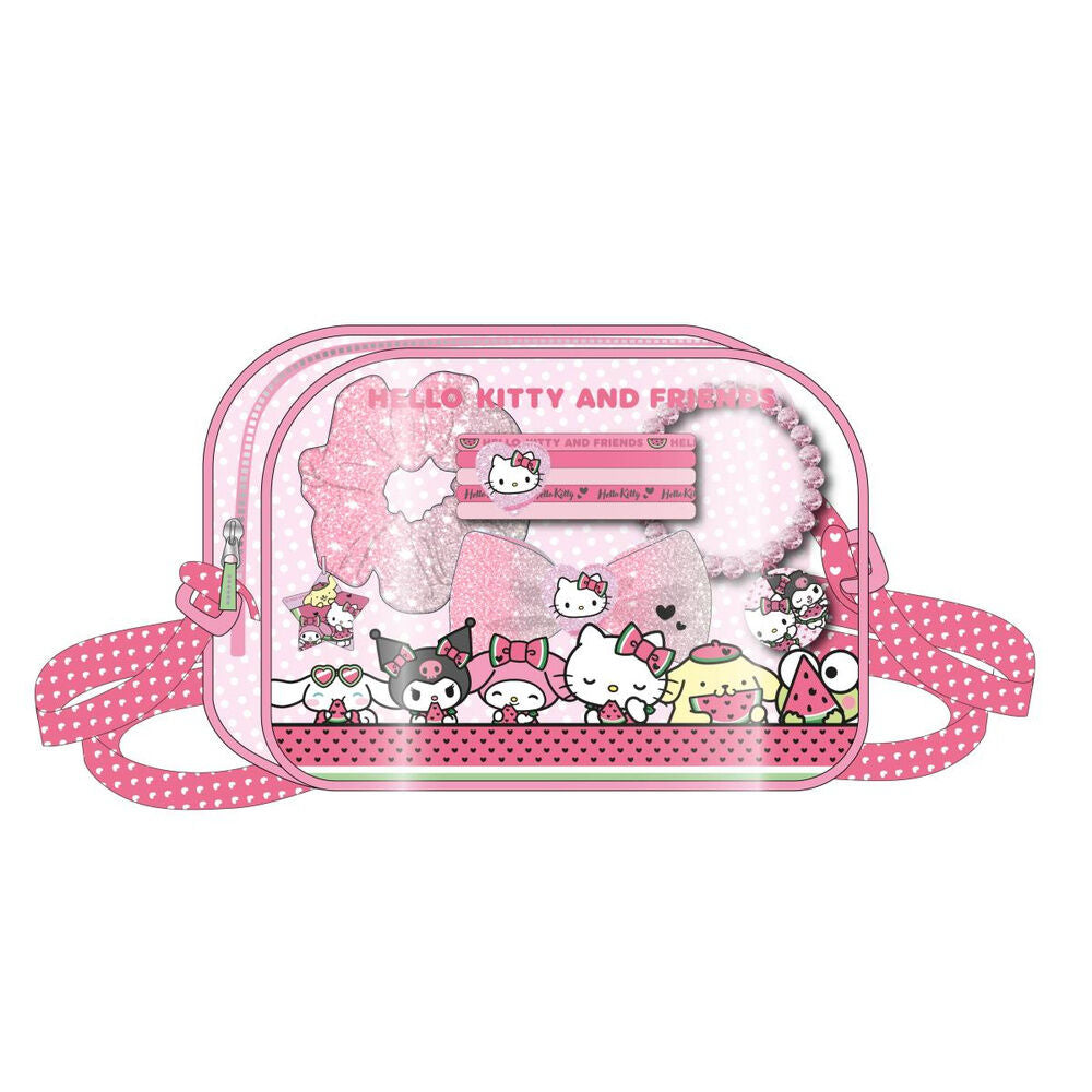 Set de accesorios para el pelo Hello Kitty and Friends en tonos rosas - 3