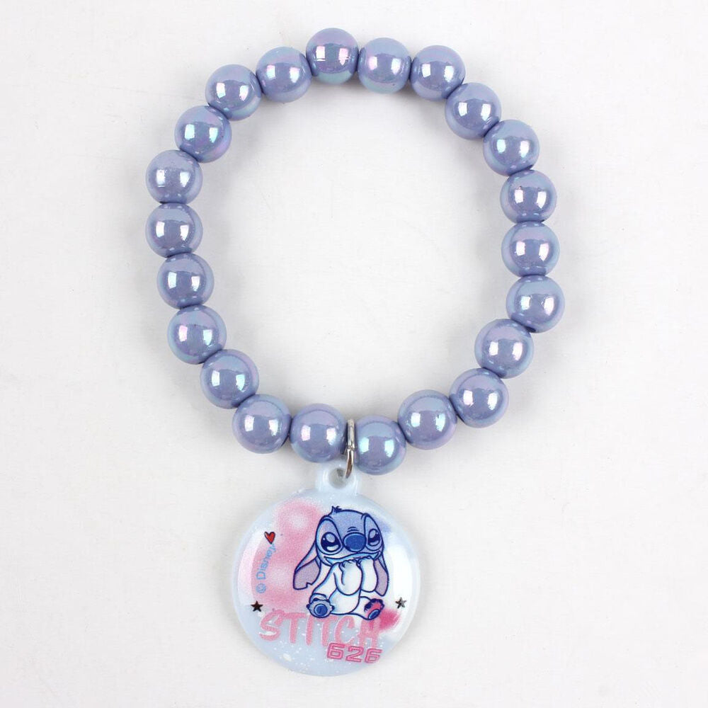 Set de belleza Stitch Disney con estuche transparente y accesorios rosas y azules - 3