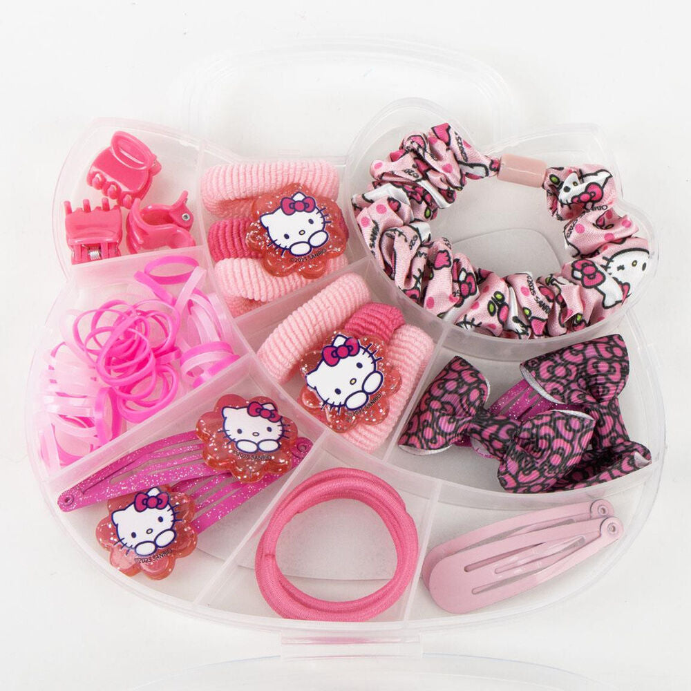 Set de belleza Hello Kitty de 20 piezas en estuche transparente rosa - 3