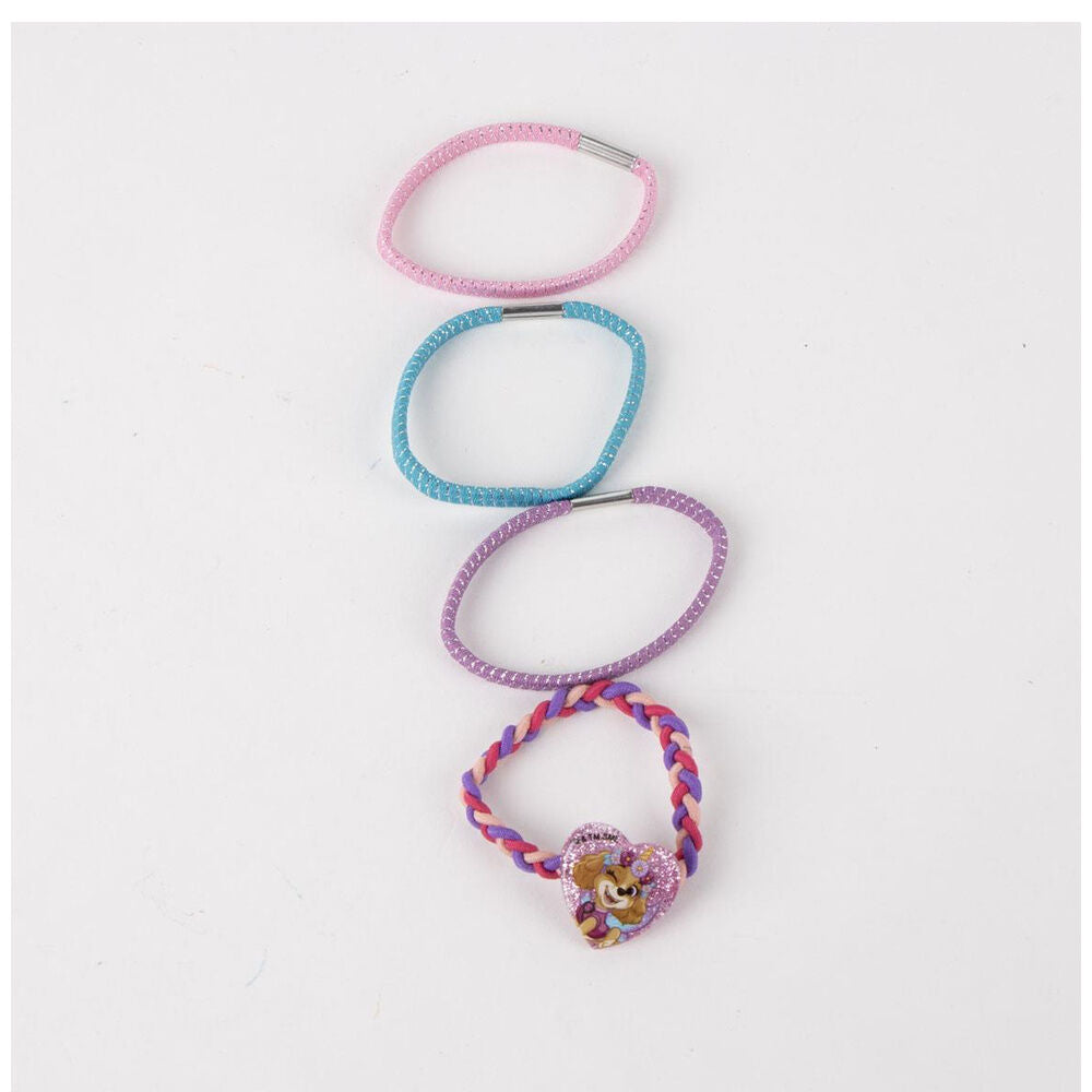 Set de accesorios para el pelo Paw Patrol con estuche rosa - 3