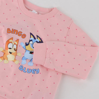 Conjunto de chándal rosa de Bluey con sudadera y pantalón - 3
