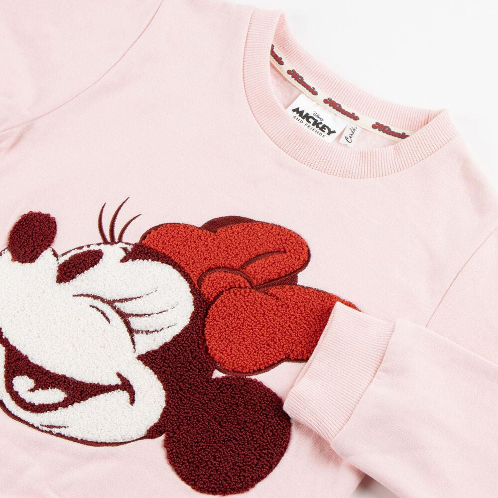 Conjunto de chándal Minnie Disney con sudadera rosa y pantalón rojo - 3
