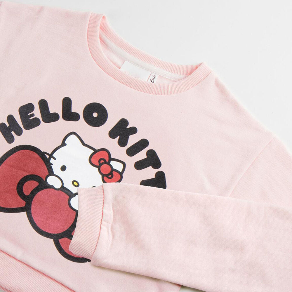 Conjunto rosa de manga larga y pantalón estampado de Hello Kitty - 3