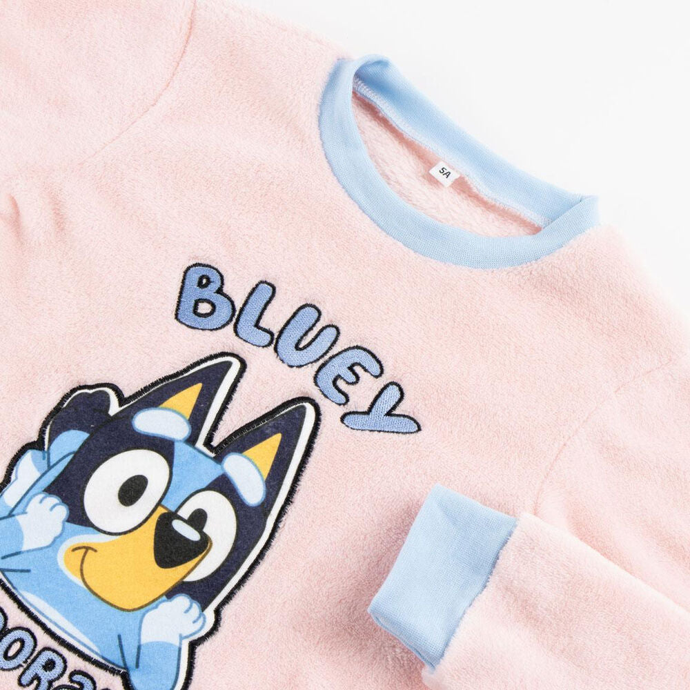 Pijama infantil Bluey rosa y azul de manga larga - 3