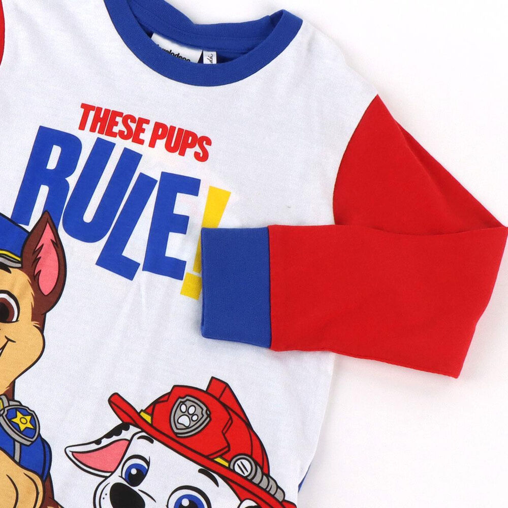 Pijama de manga larga de Patrulla Canina con camiseta estampada y pantalón azul - 3