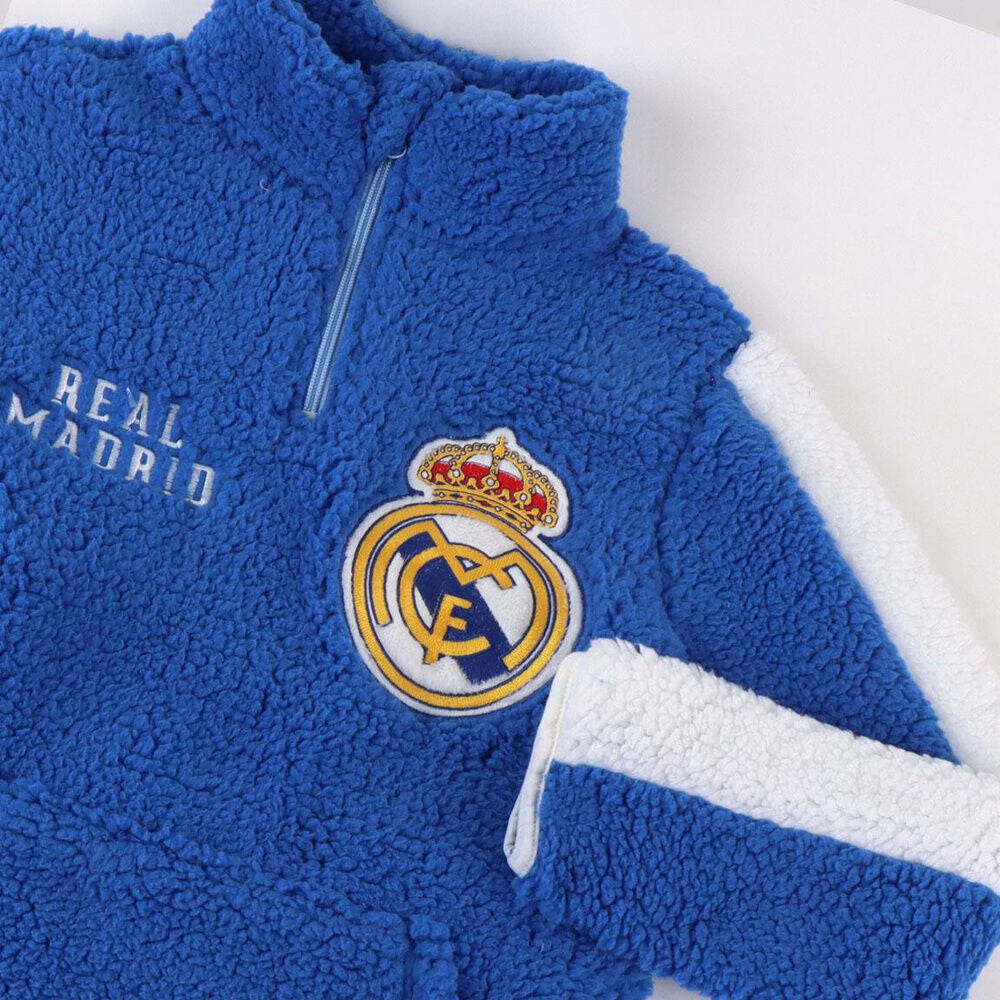 Jersey azul Real Madrid CERDÁ con cremallera y bolsillo canguro - 3