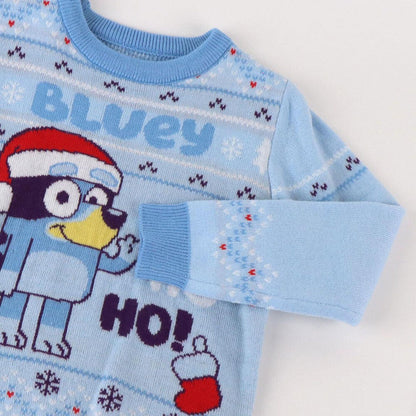 Jersey navideño azul de Bluey con gorro de Papá Noel - 3