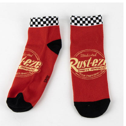 Set de dos pares de calcetines Disney Pixar Cars rojos y negros - 3