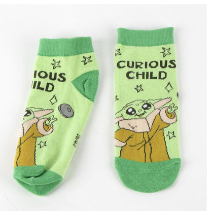 Set de dos pares de calcetines de Grogu de Star Wars en verde y blanco - 3