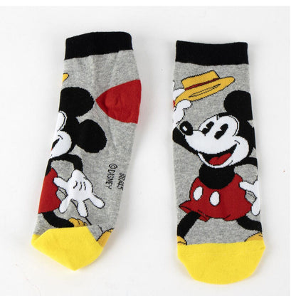 Set de dos pares de calcetines tobilleros de Mickey Disney en negro, gris, rojo y amarillo - 3