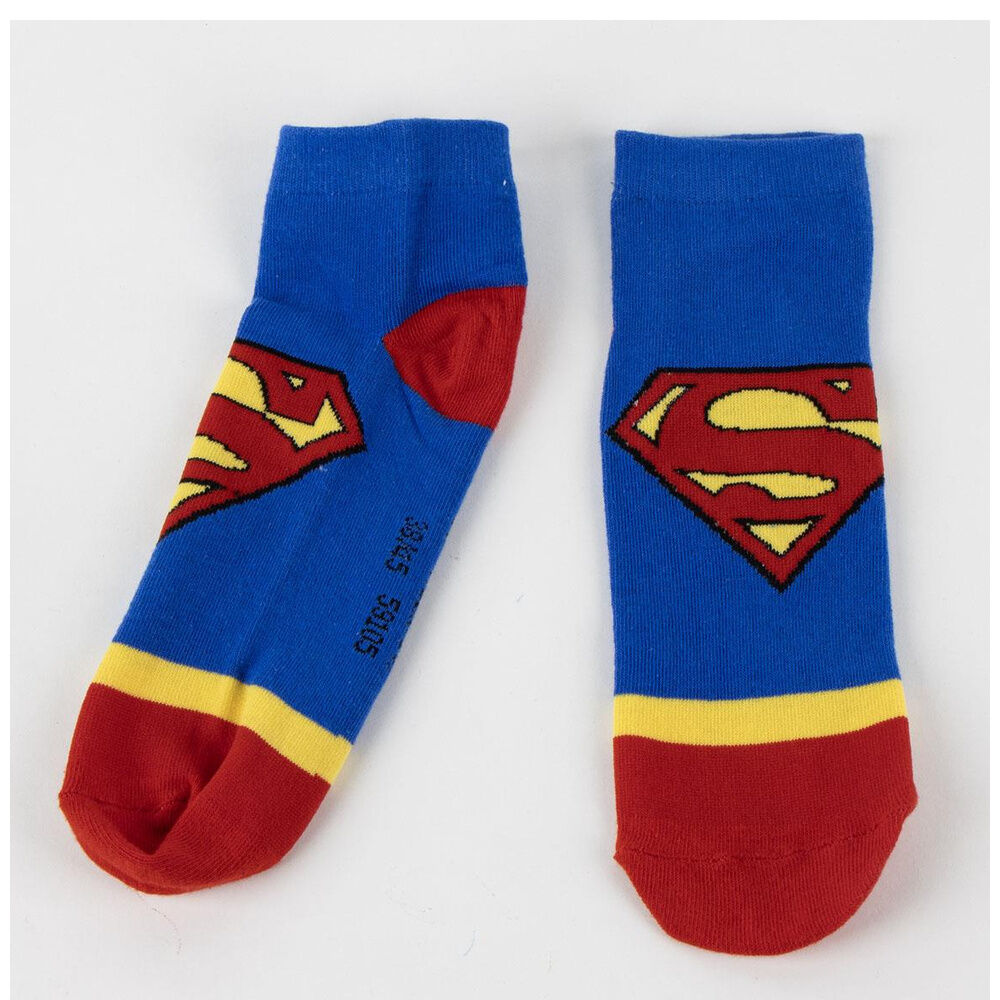 Set de dos pares de calcetines Superman DC Comics en azul y rojo - 3