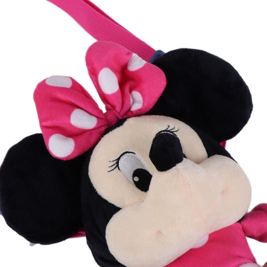 Bolso de peluche de Minnie Disney en rosa con lunares blancos - 4