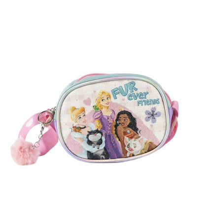 Bolso bandolera rosa de Princesas Disney con pompón - 4