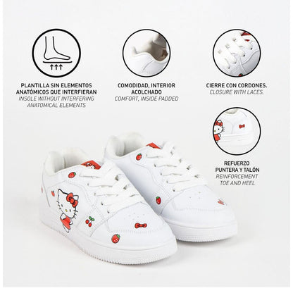 Deportivas blancas CERDÁ de Hello Kitty con cordones y motivos de frutas - 4