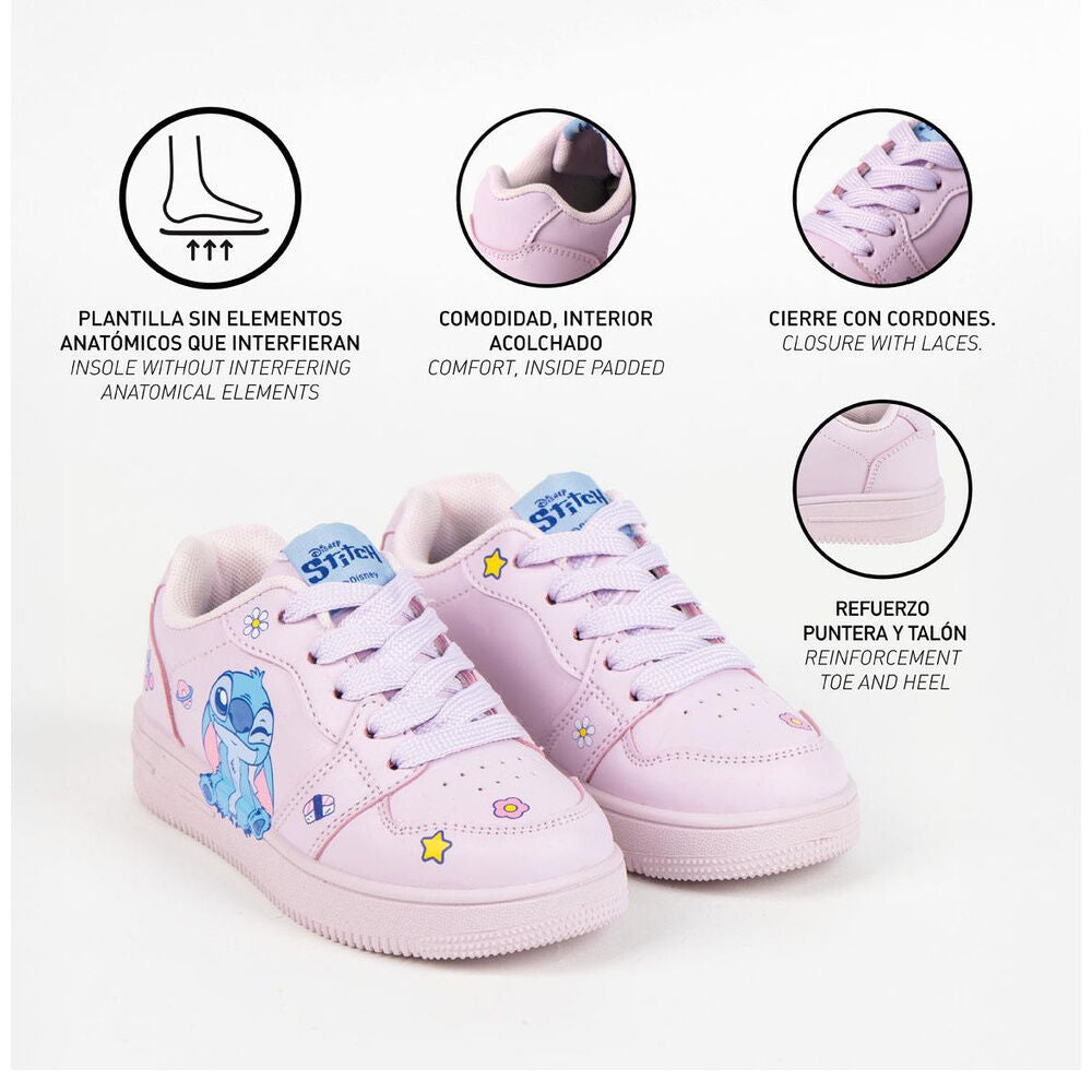 Deportivas rosas de Stitch Disney con cordones - 4