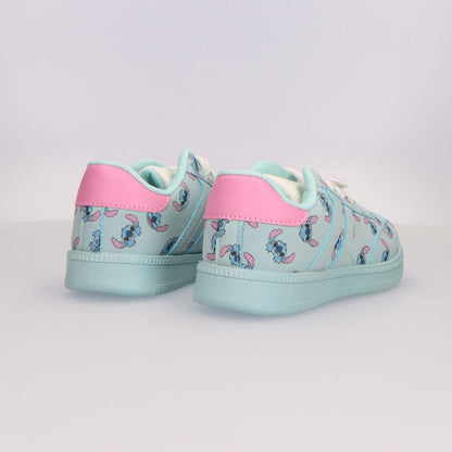 Deportiva Stitch de Disney en azul agua con detalles rosas - 4