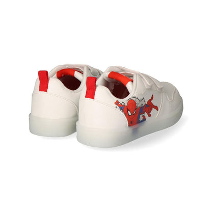 Deportiva infantil blanca CERDÁ con estampado de Spider-Man y doble velcro - 4