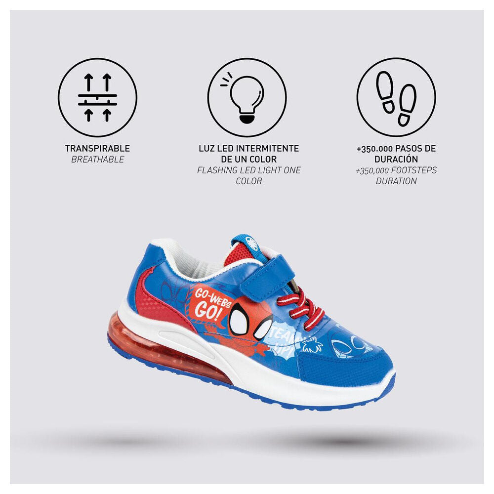 Deportiva azul y roja Spidey Marvel con luces - 4