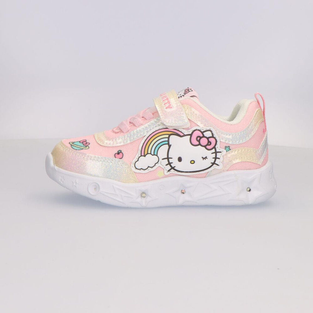 Deportiva rosa y blanca de Hello Kitty con luces y arcoíris - 4