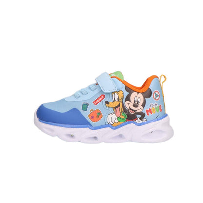 Deportiva azul de Mickey y Pluto con luces y cierre de velcro - 4
