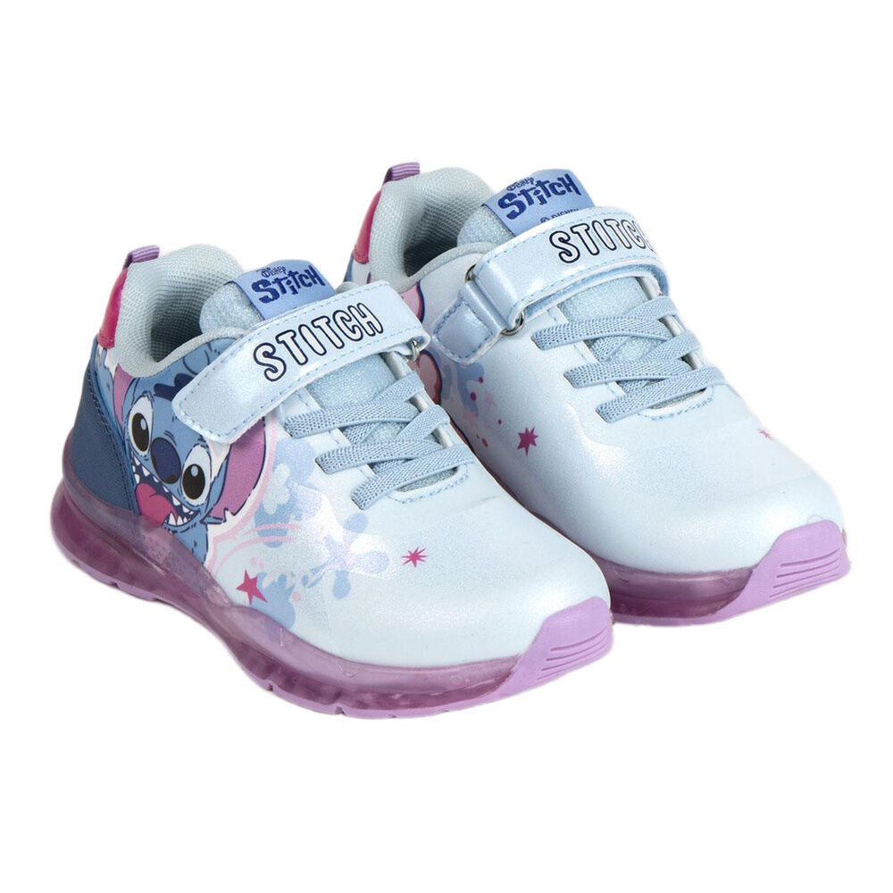 Deportiva infantil Disney Stitch blanca con detalles rosas y suela violeta - 4