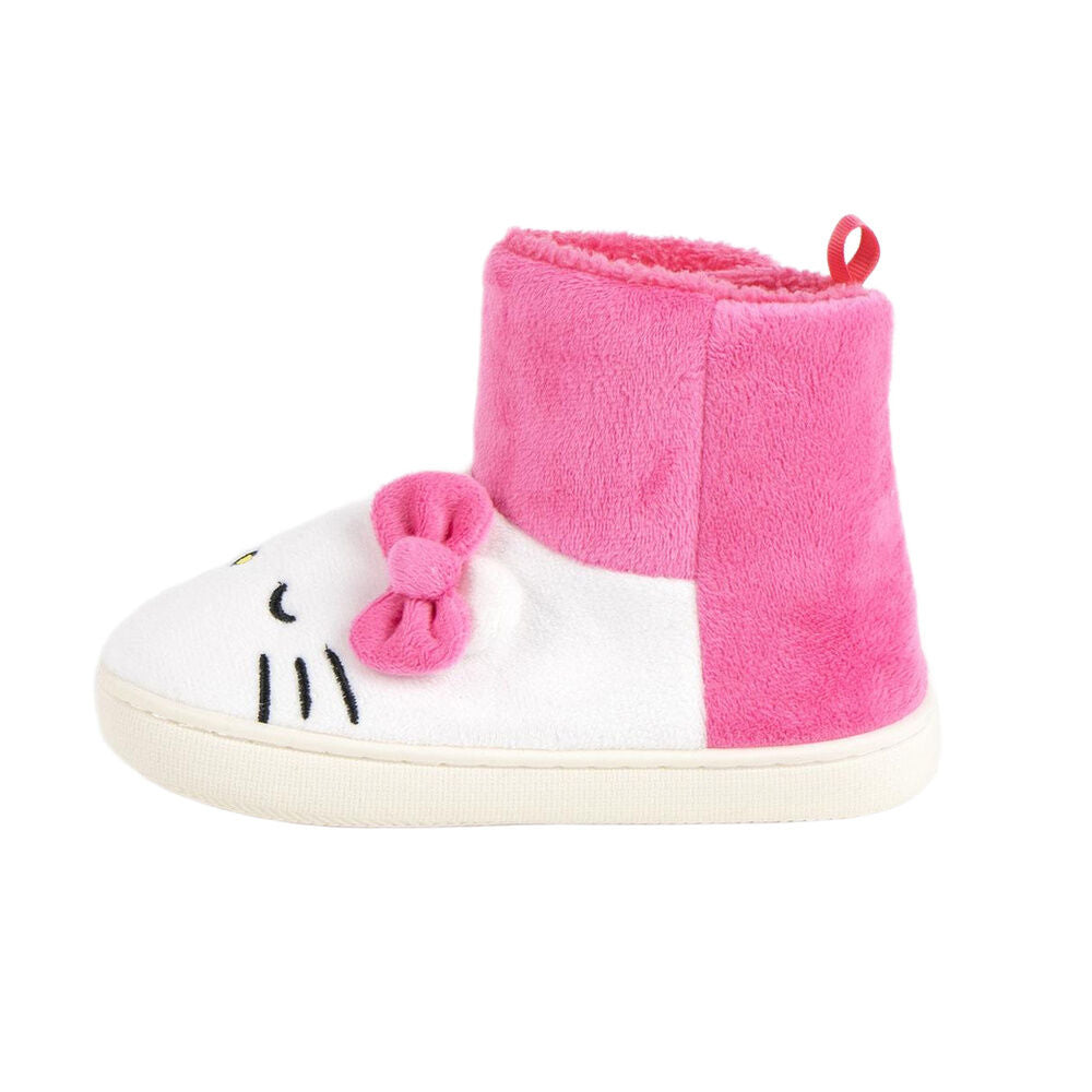 Pantuflas rosas y blancas de Hello Kitty tipo bota - 4